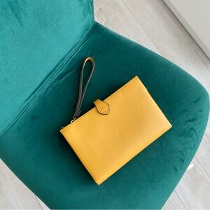 Marigold Mustard Yellow Crossbody Bag + Wristlet